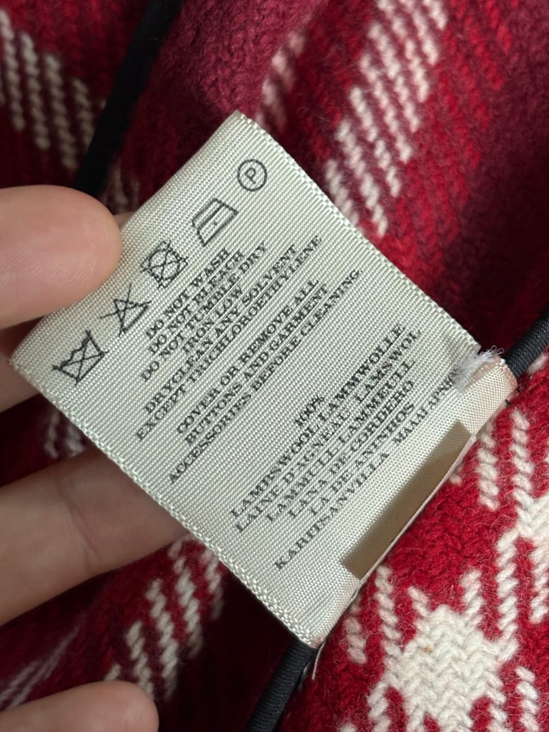 Burberry 버버리 레드 체크 울 더플 코트  상품이미지9