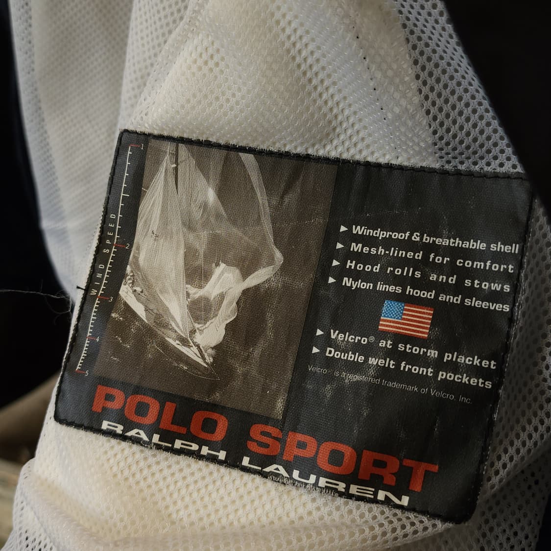 90s 폴로 스포츠 요트자켓 폴로 바람막이 윈드 브레이커 L 상품이미지8