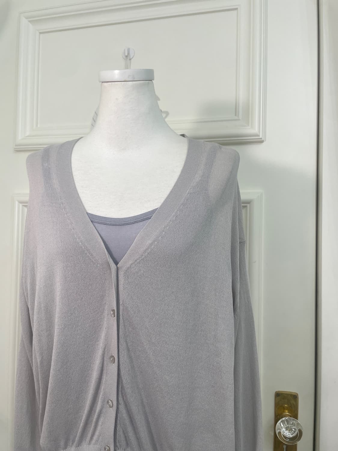 sheer gray v-neck cardigan(슬립 sold out) 상품이미지7