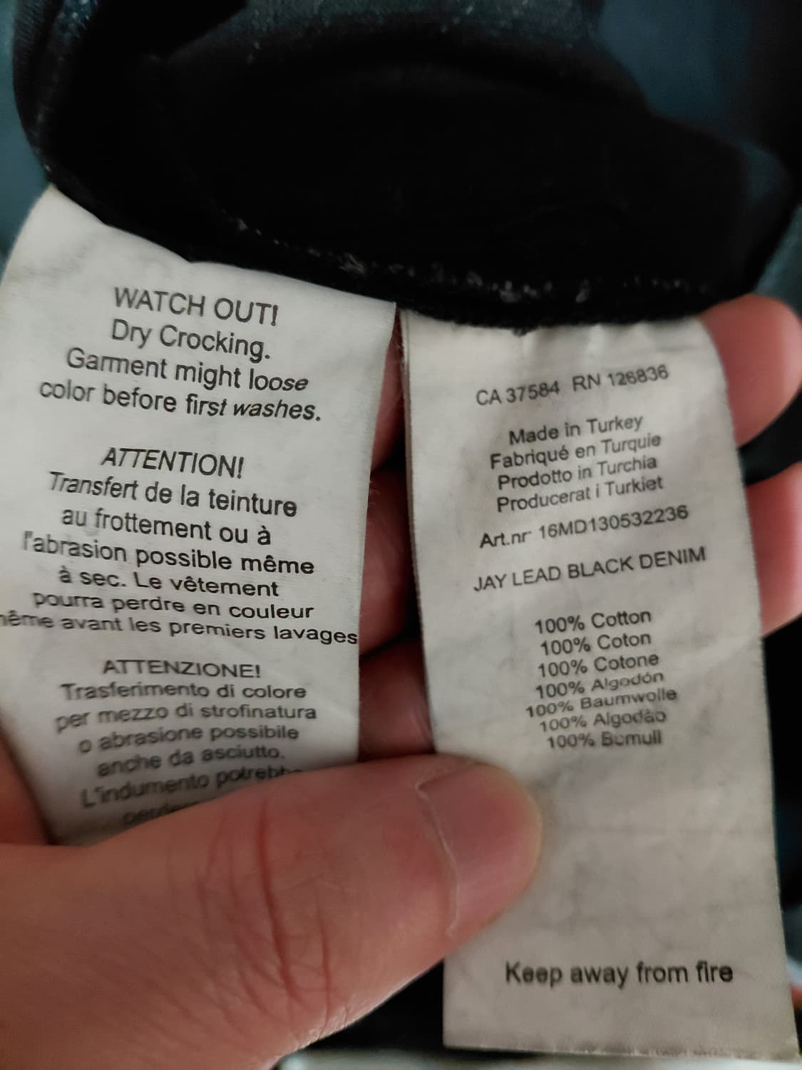 [제이린드버그]슬림핏 워시블랙 데님 청바지 29사이즈 상품이미지7