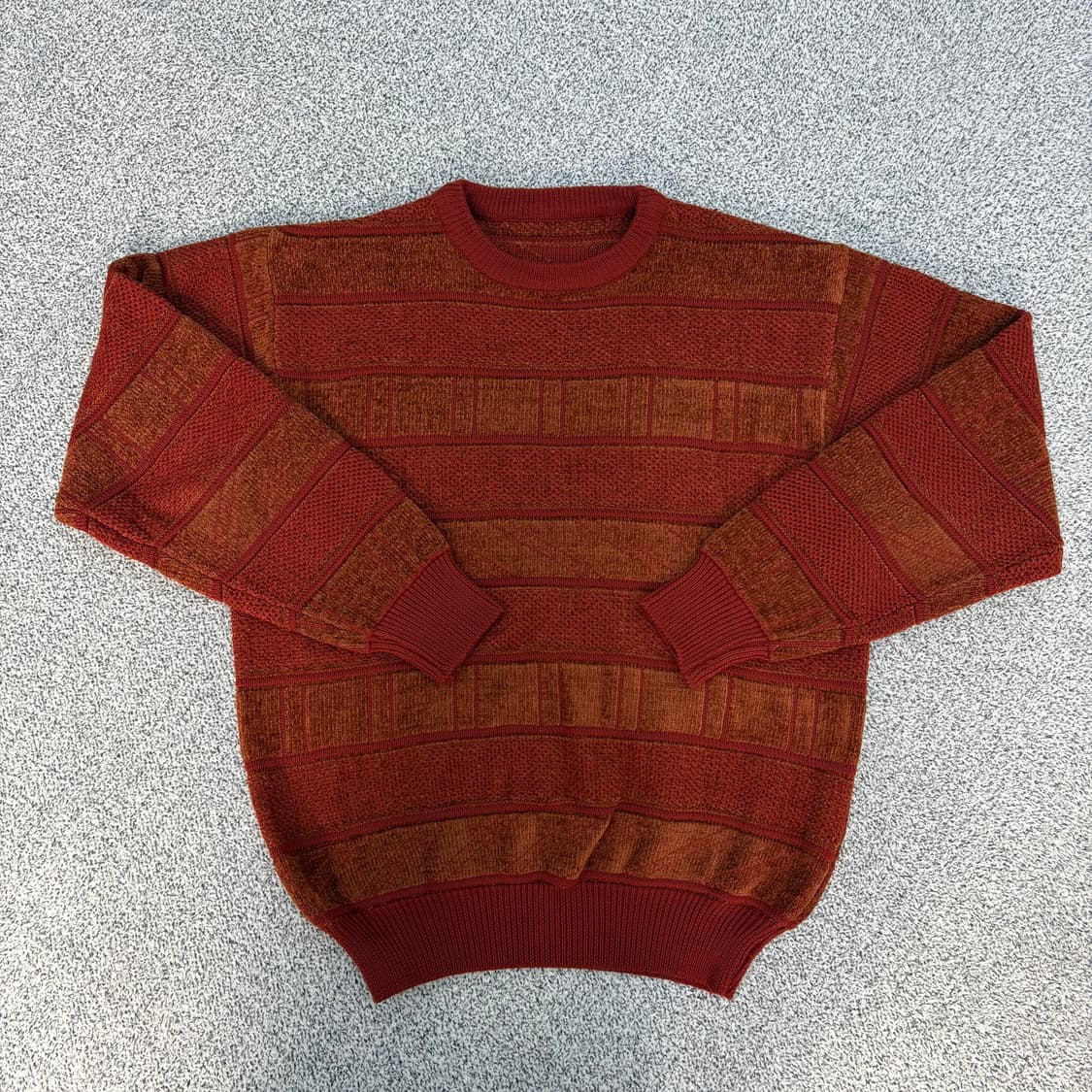 실측 빈티지 텍스쳐 울 니트 스웨터 0303J 상품이미지1