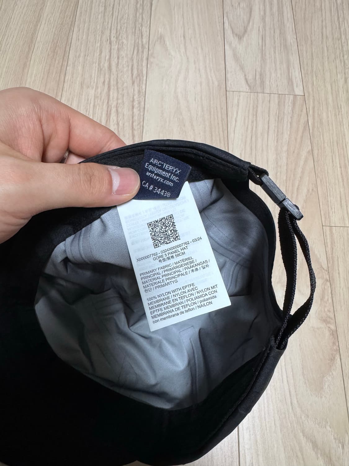 아크테릭스 고어 5 패널 캡 블랙  상품이미지5