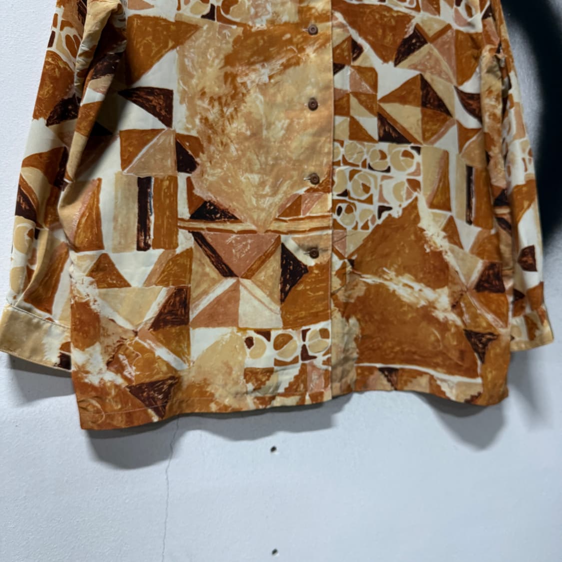 VTG 빈티지 에스닉 풀 패턴 폴리 긴팔 셔츠 상품이미지4