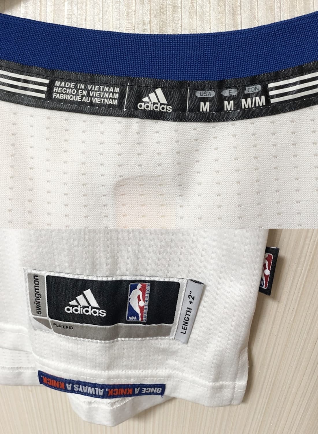 NBA 아디다스 뉴욕닉스 스윙맨져지 M #7 카멜로앤서니 상품이미지4