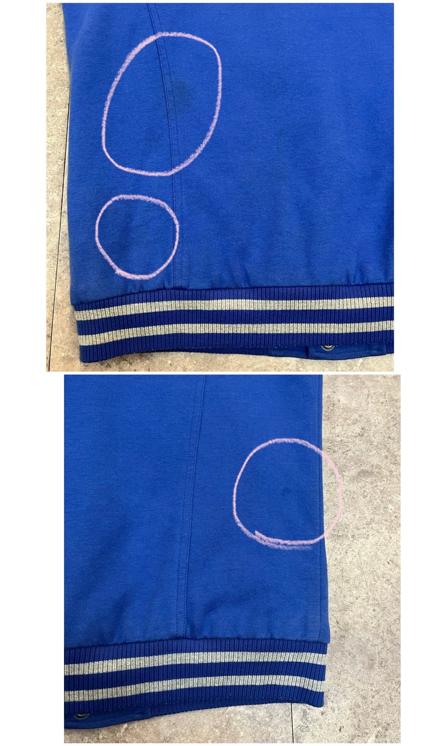 엠엘비 배색 바시티 자켓 블루 95  #csz3691 상품이미지9