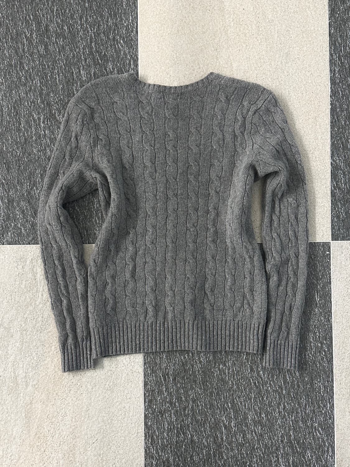 폴로 랄프로렌 그레이 울 캐시미어 케이블 니트  상품이미지3
