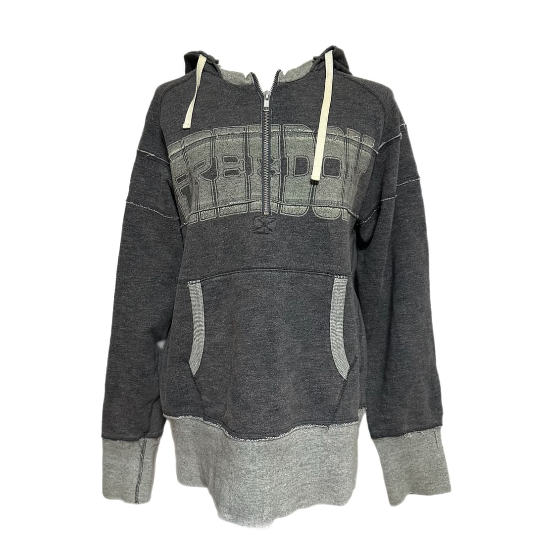 빈티지 캐주얼 반집업 후드 상품이미지1