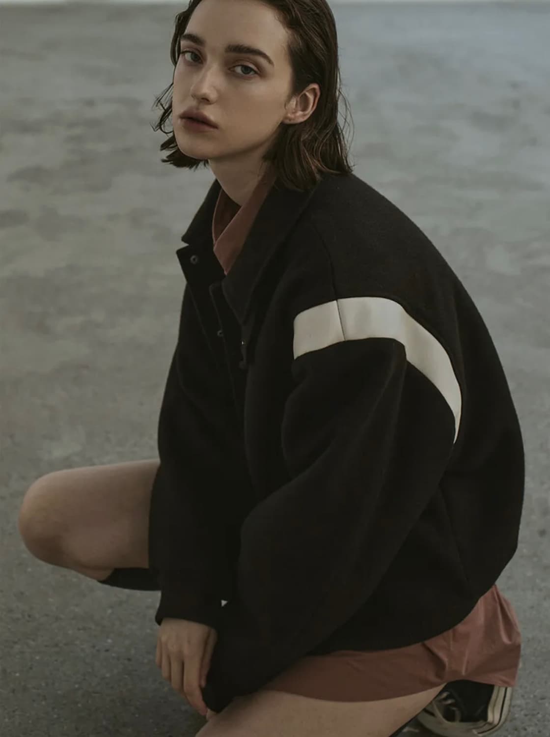 로드존그레이 바시티 숏 자켓 점퍼 네이비 XL 상품이미지3