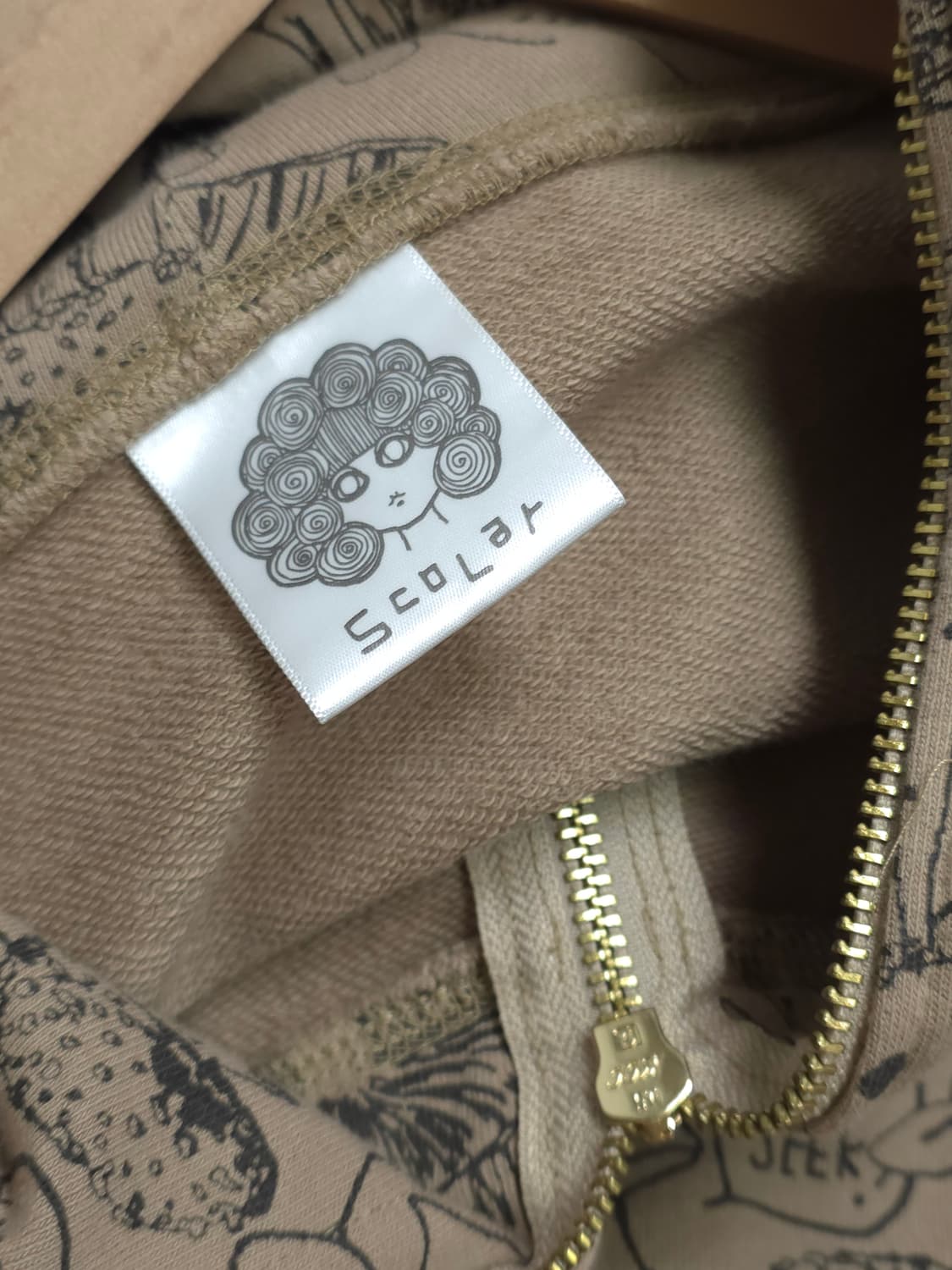 일본 Scolar 버섯 패턴 후드 집업 상품이미지8