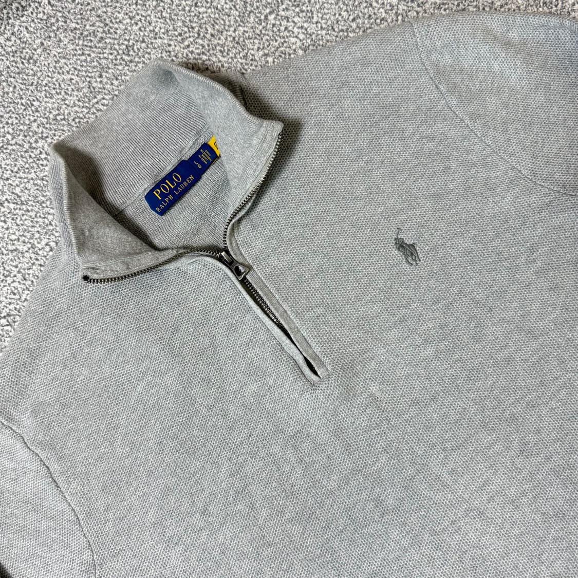 [정품 QR] 폴로 랄프로렌 반집업 니트 L 상품이미지3