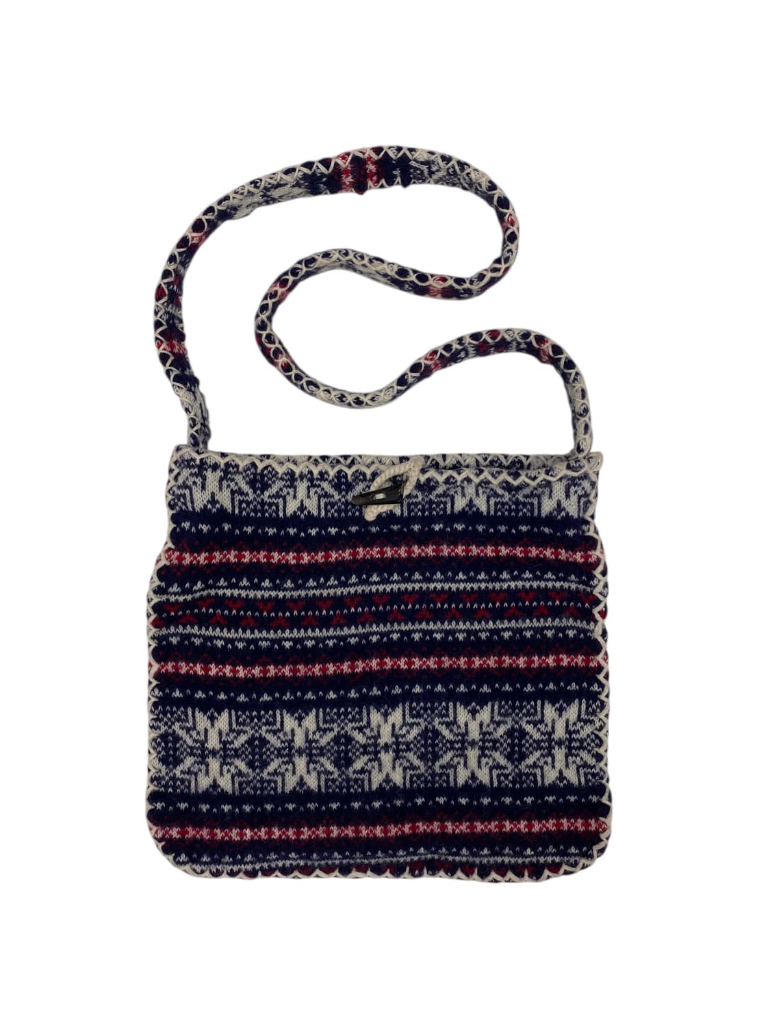 노르딕 패턴 니트 크로스백 상품이미지1