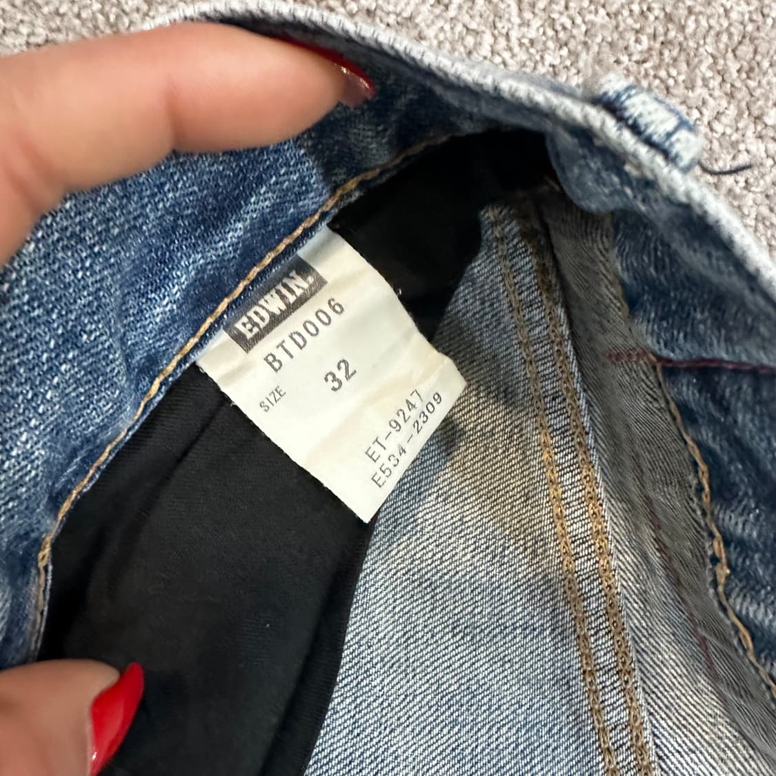에드윈 블루트립 연청 웨스턴 데님 팬츠(32) 상품이미지7