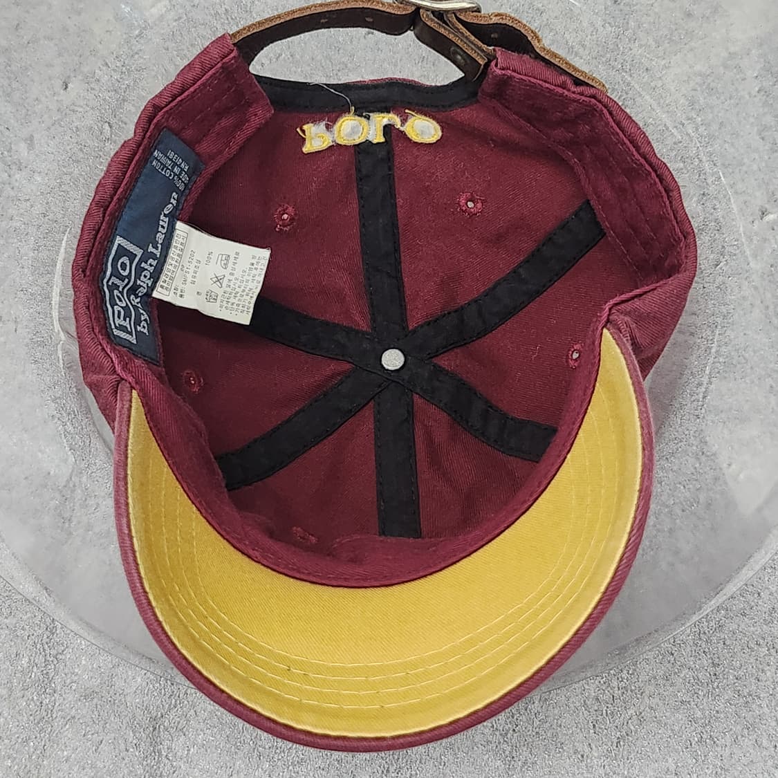폴로 랄프로렌 정품 MAROON 볼캡 프리 상품이미지6