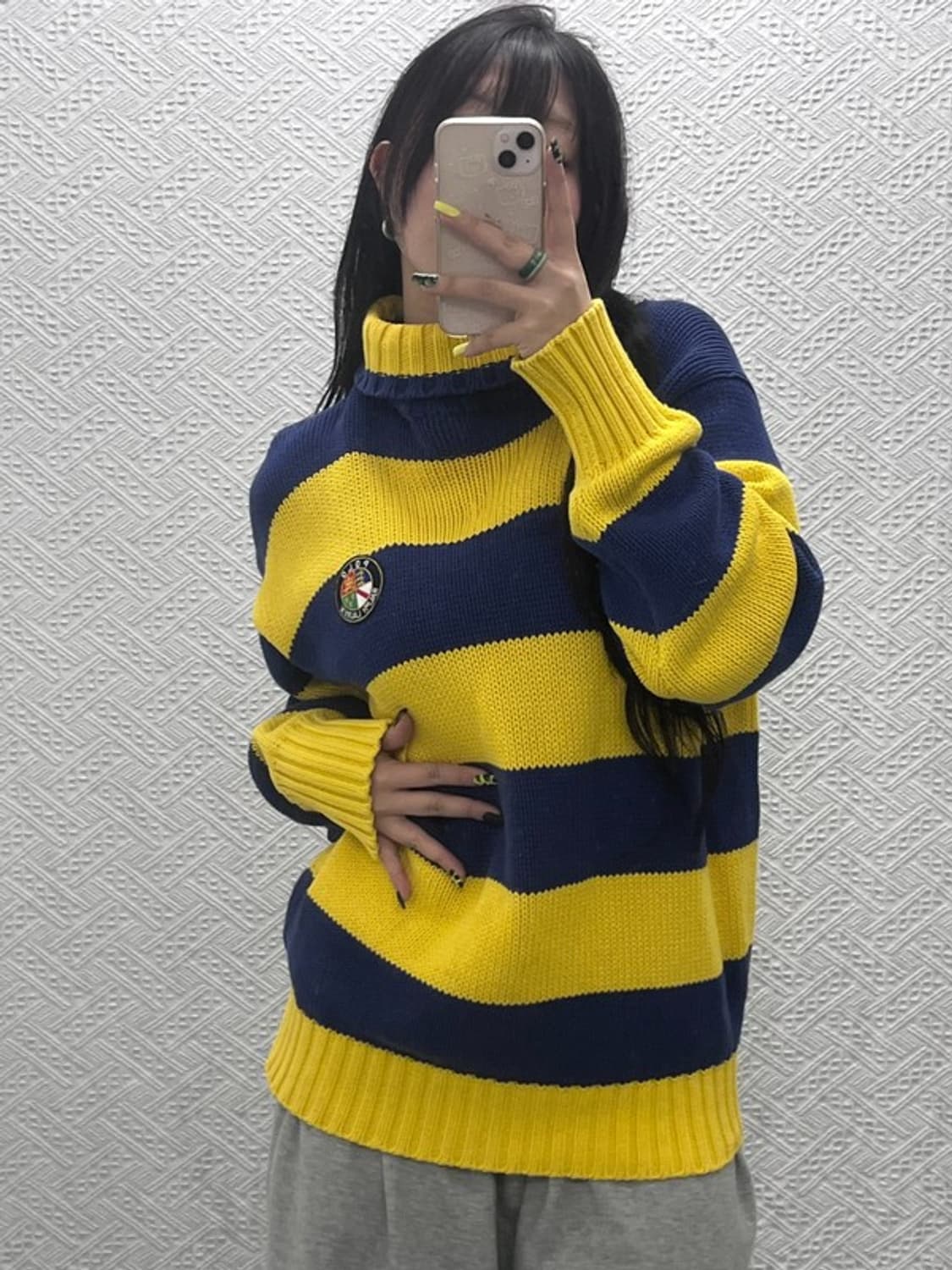 폴로 랄프로렌 80s 에스에치 패치 오버핏 코튼 니트 100 C05538 상품이미지2