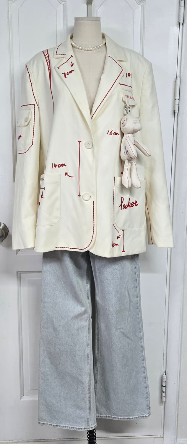 13DE MARZO 스크레치 자켓 남녀공용 상품이미지2