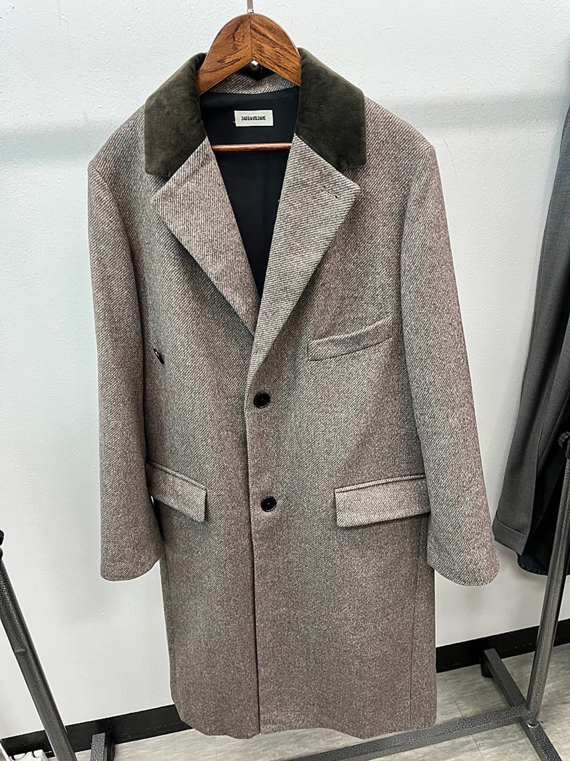 여) 쟈딕앤볼테르 벨벳카라 오버 울코트  상품이미지3