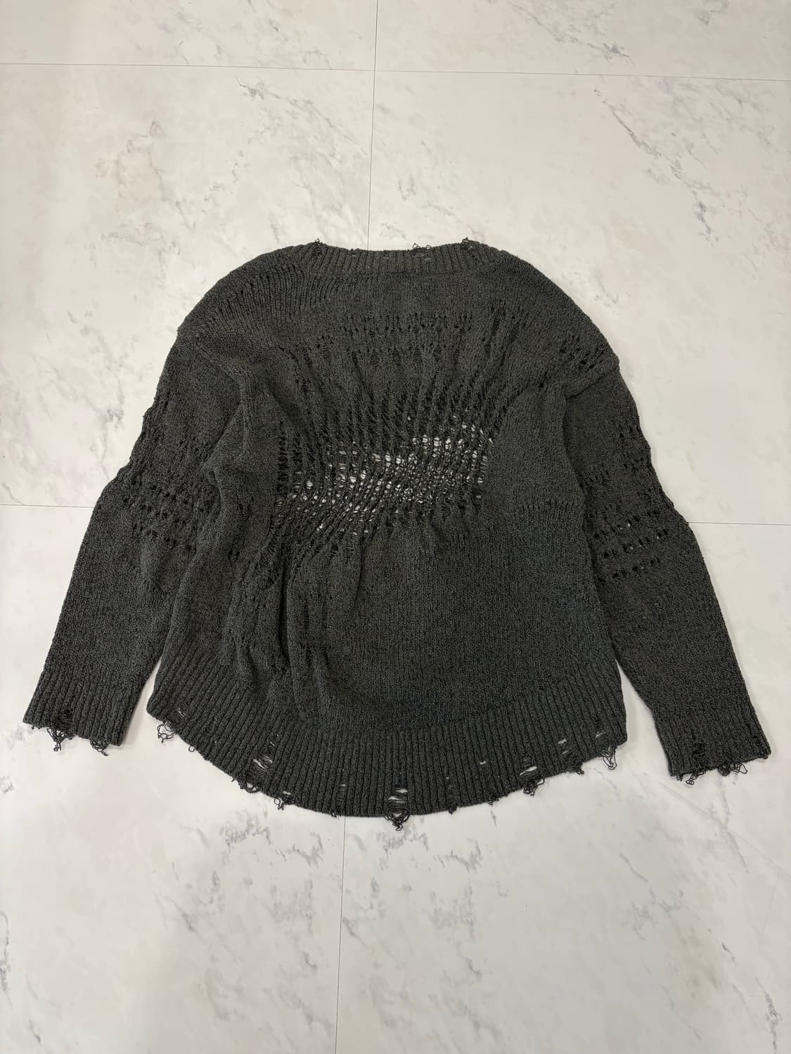 zara destroyed open-work knit 상품이미지5