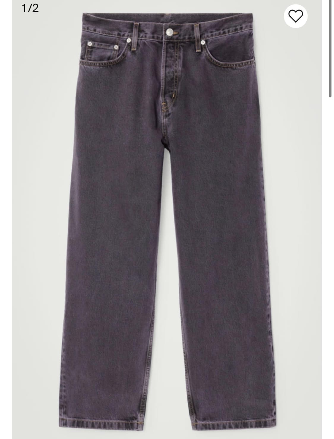 새상품 COS 코스 dome 스트레이트 진 퍼플 32 상품이미지1