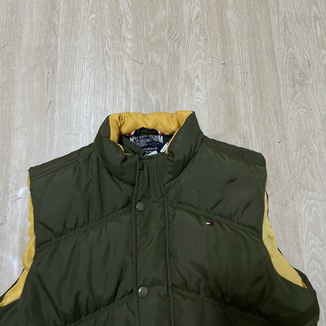 타미힐피거 남성 다운 카키 패딩조끼 L/100  상품이미지2