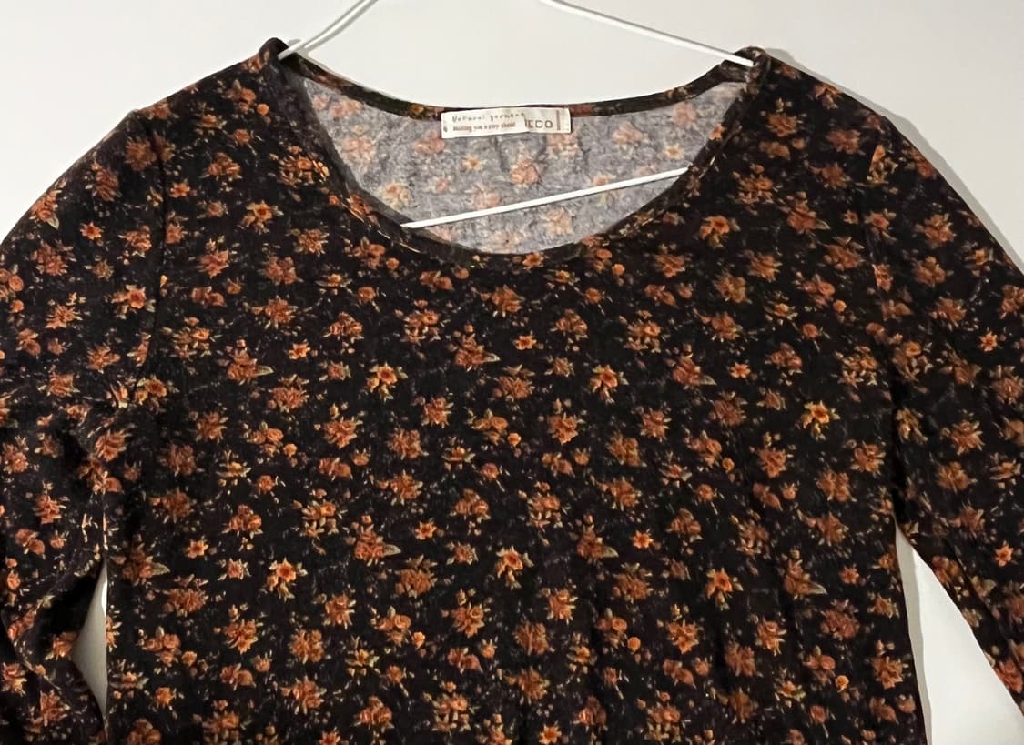 빈티지 플라워 이너 긴팔티 하구미 모리걸룩 상품이미지5