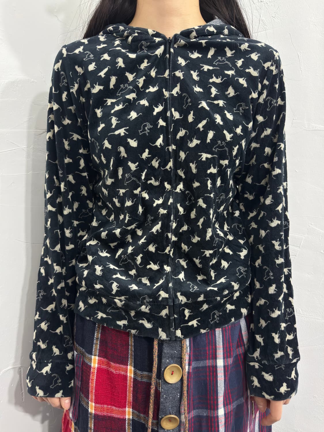 cat hood zipup 상품이미지1