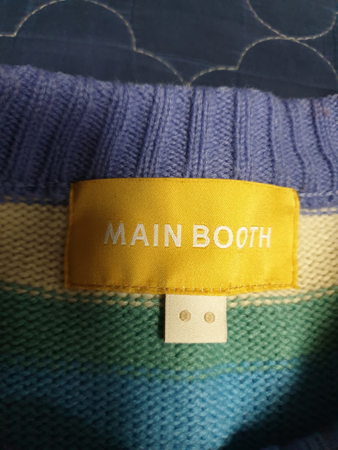 (품절매물) 메인부스 젤리빈 스트라이프 유니섹스 니트 캔디퍼플 (2) 상품이미지5