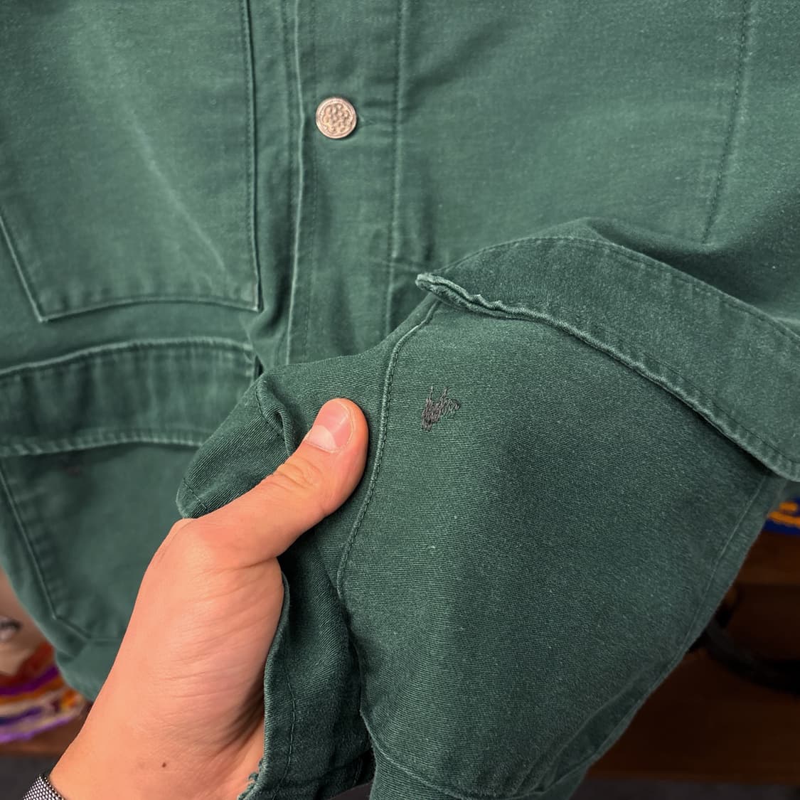 Rare 70s 프렌치 워크 자켓 체스트포켓 스티치 레어 컬러 N324 상품이미지8