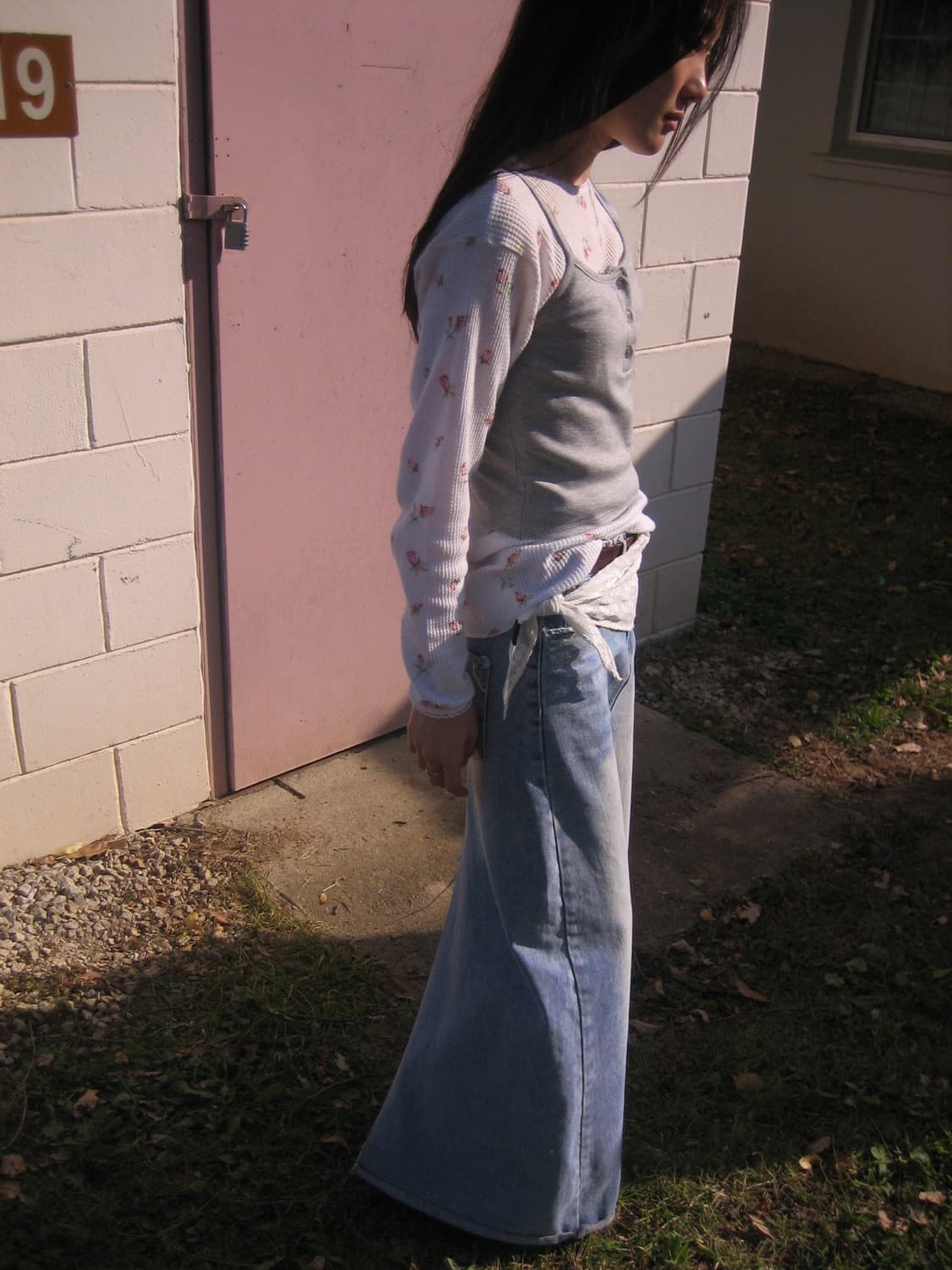 [Hanes] floral waffle Long Sleeve 상품이미지7