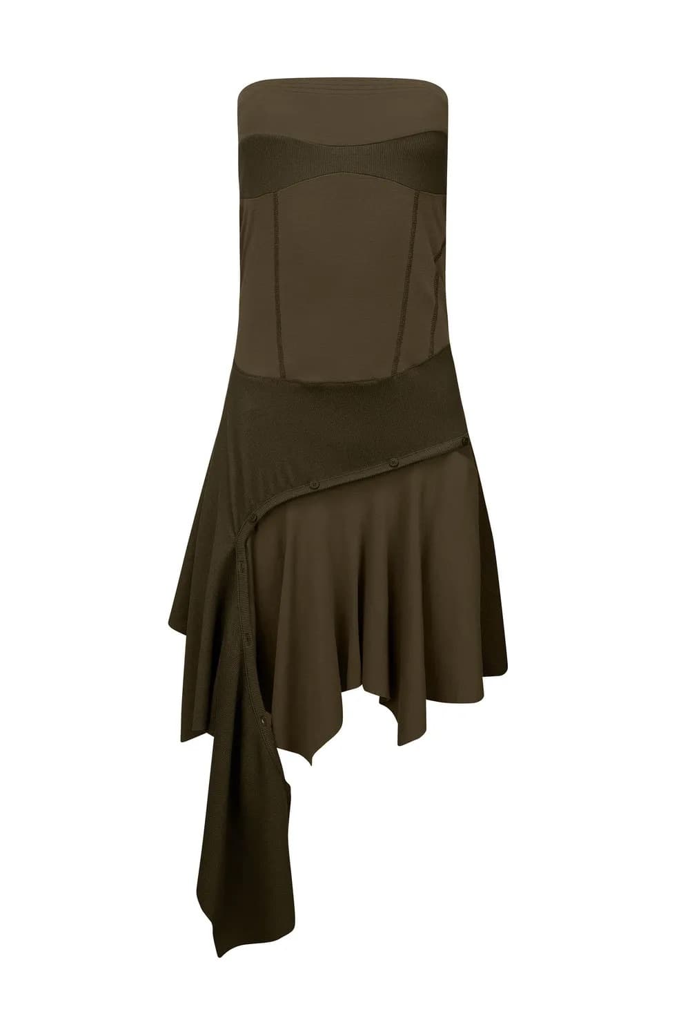 나체 미디원피스 뷔스티에 레이어드 드레스 상품이미지3