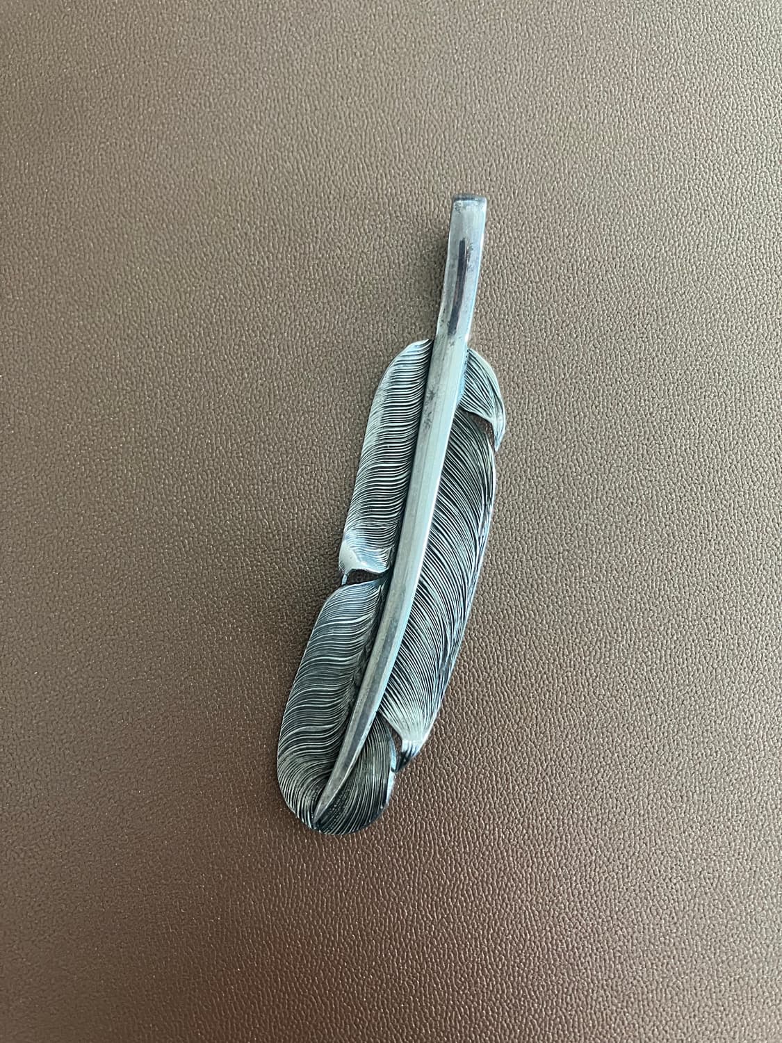 네이티브 아메리칸 실버 페더 깃털 펜던트 빅사이즈 상품이미지1