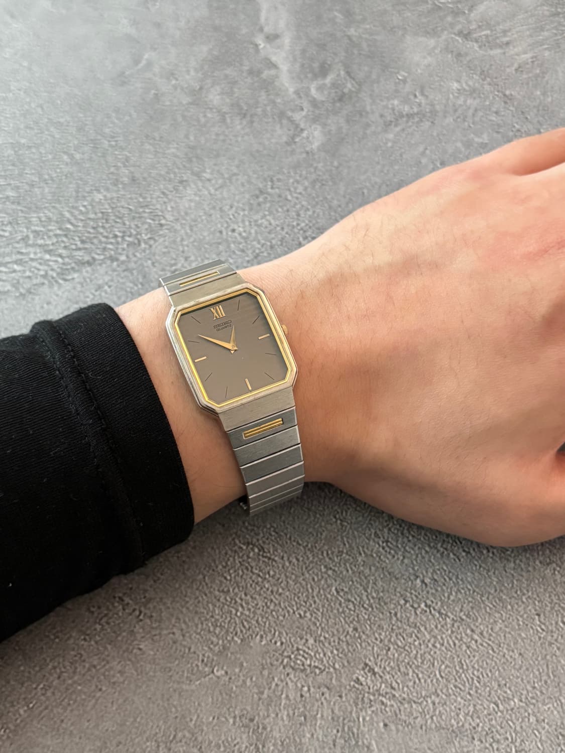 세이코 Seiko 레트로 실버 스퀘어 쿼츠 상품이미지5