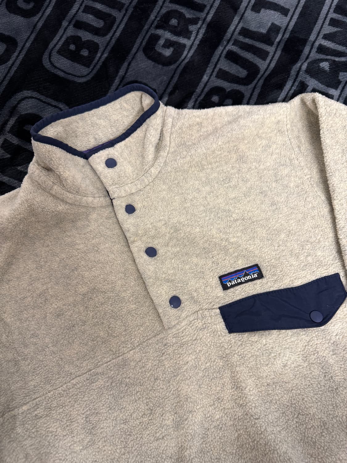 파타고니아 신칠라 스냅 티 풀 오버 오트밀 앤 네이비 메이드 인 멕시코 상품이미지3