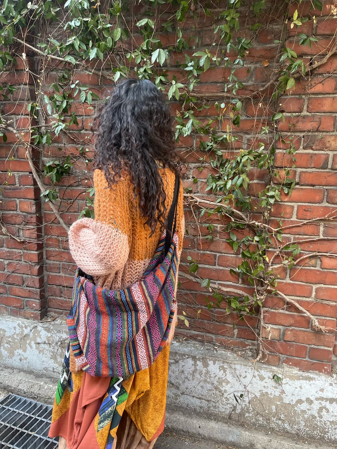 히피 에스닉 패턴 줄무늬 2Way 가방 상품이미지2