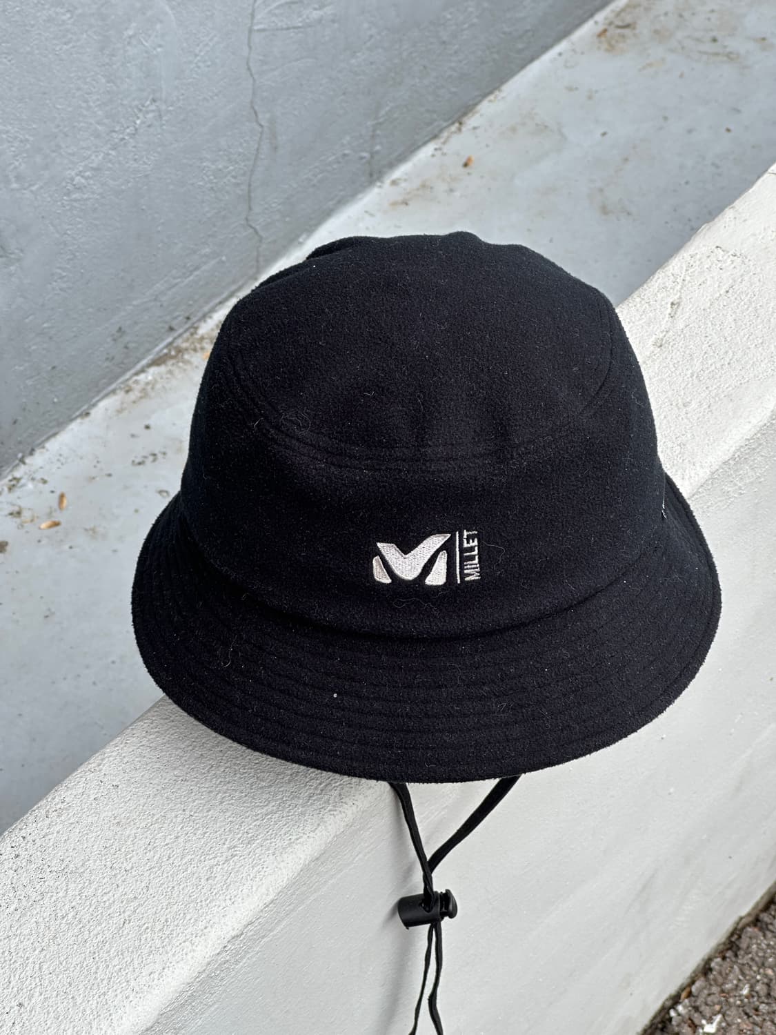 [S-M] 밀레 로고 플리스 버킷햇 모자 상품이미지1