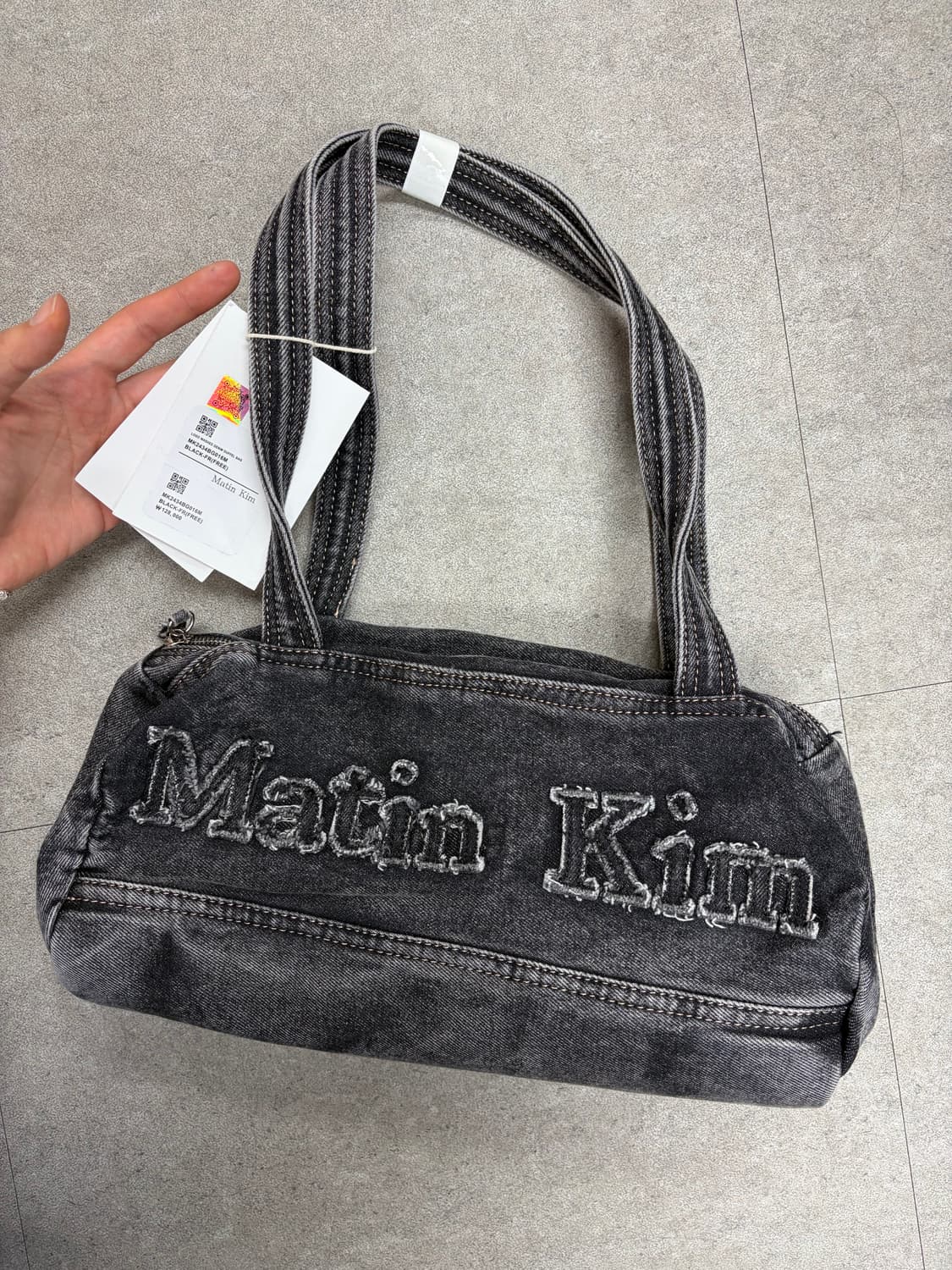 (새상품) 마땡킴 워시드 데님 더플백 상품이미지3