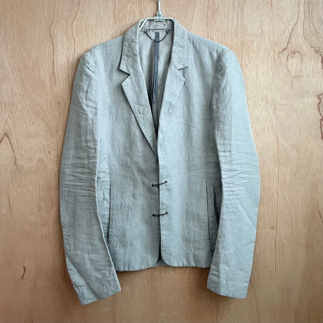 카즈유키쿠마가이 리넨 후크 블레이저 상품이미지5