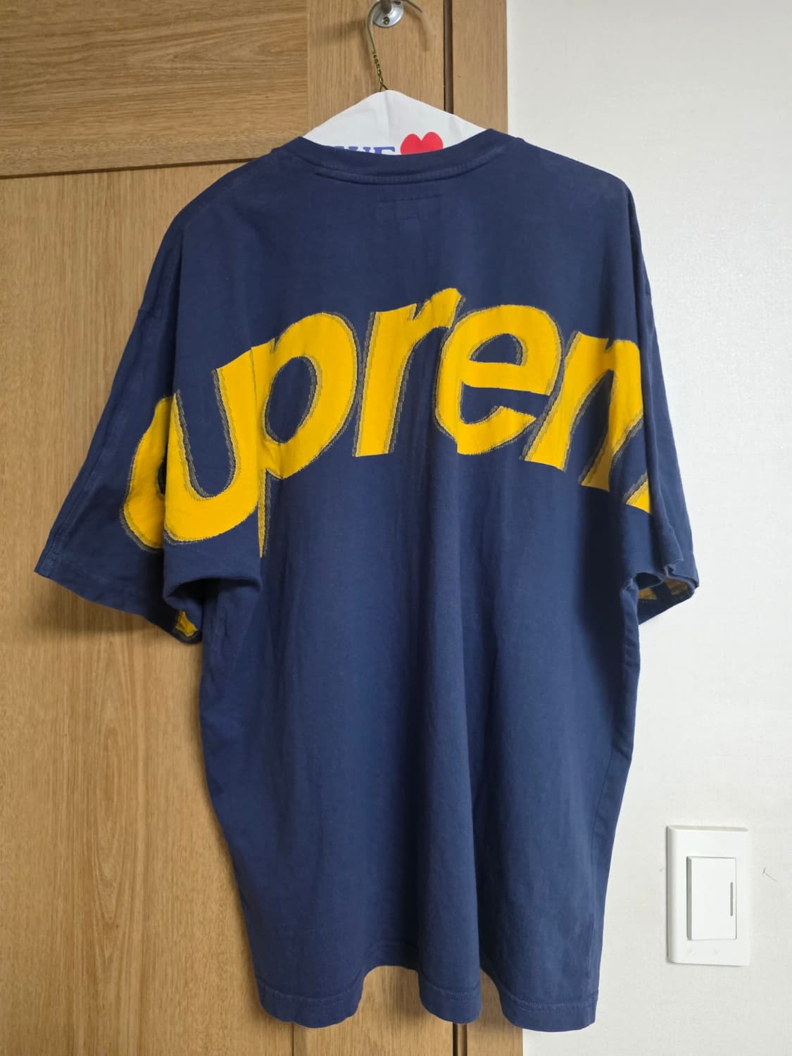 [M] 25ss Supreme Intarsia 빅 백로고 반팔 티셔츠 상품이미지5