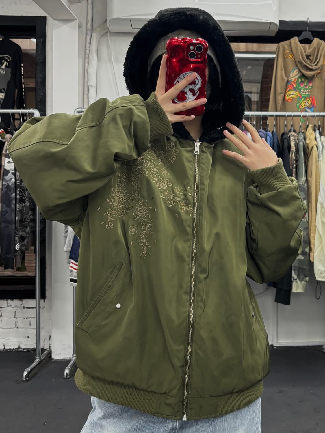 카라쿠리 타마시 오리엔탈 리버시블 MA-1 상품이미지2