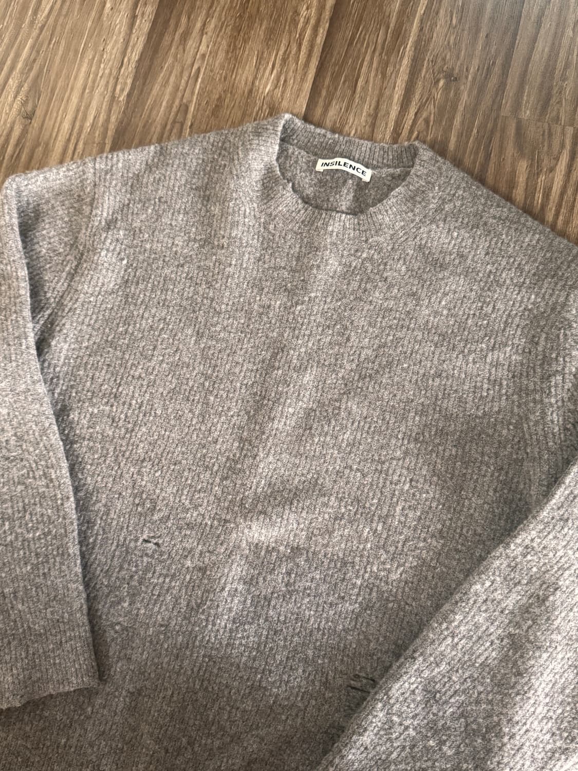 Insilence damaged hairy knit brown 상품이미지1