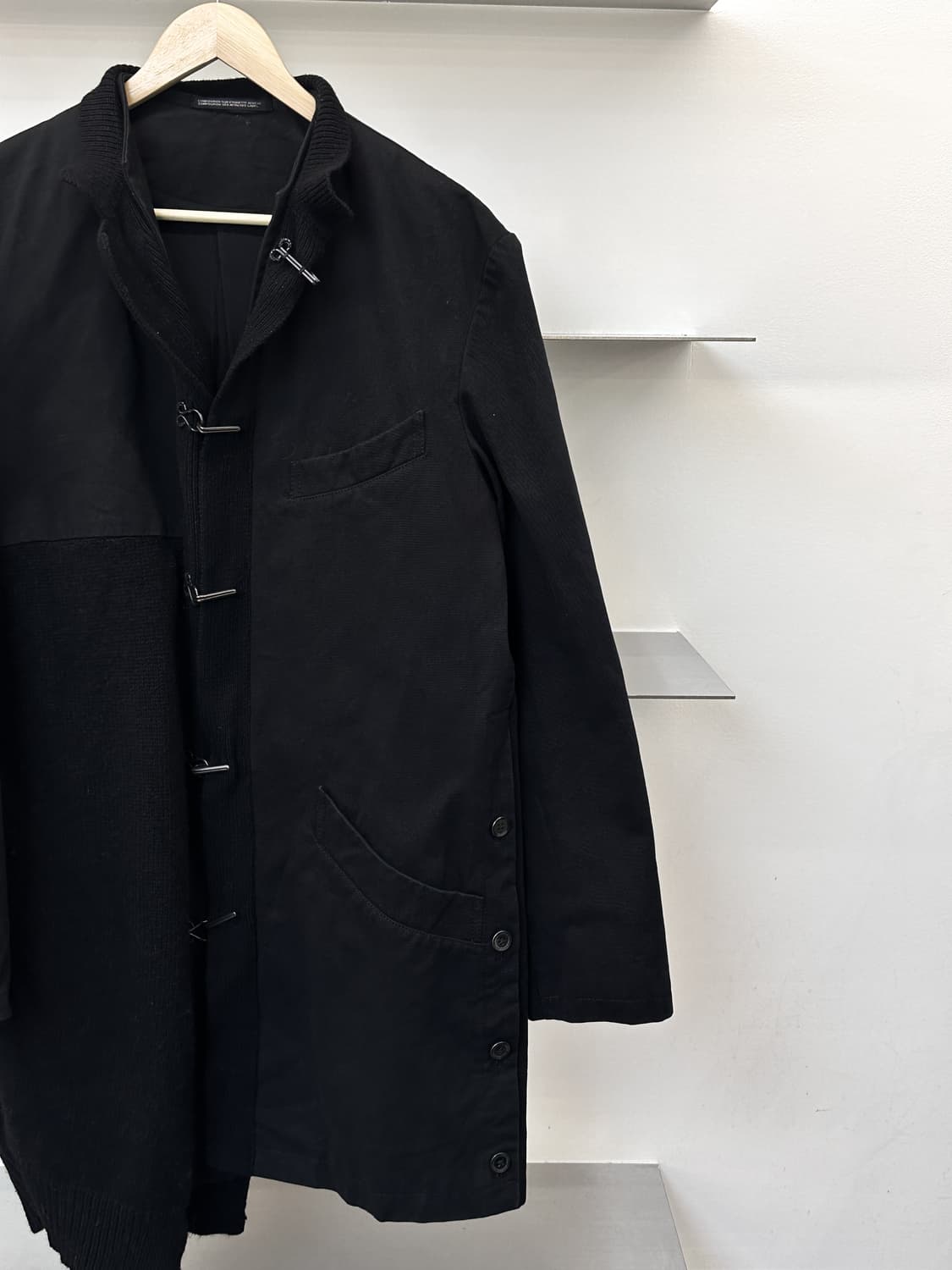 요지 야마모토 90s 뿌르 옴므 후크 버클 코트 상품이미지2