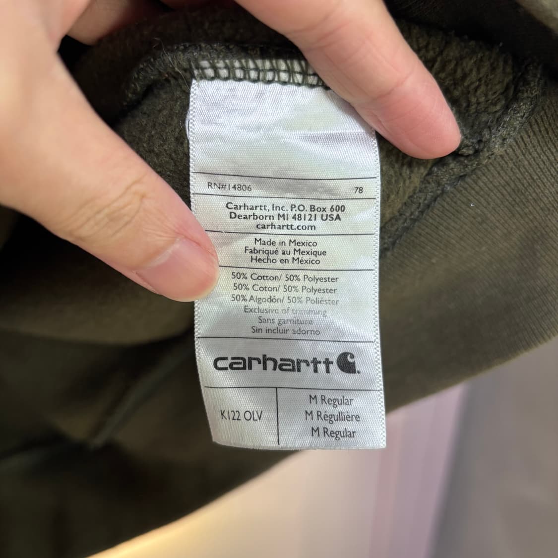칼하트 미드웨이트 후드집업 카키 상품이미지3