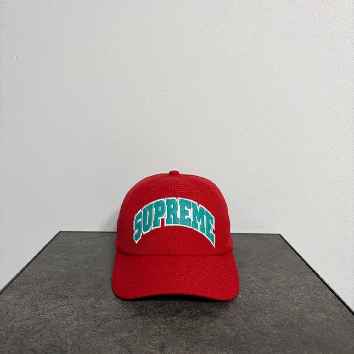 (OS) 슈프림 6패널 볼캡 모자 아크 로고 워시드 레드 상품이미지1