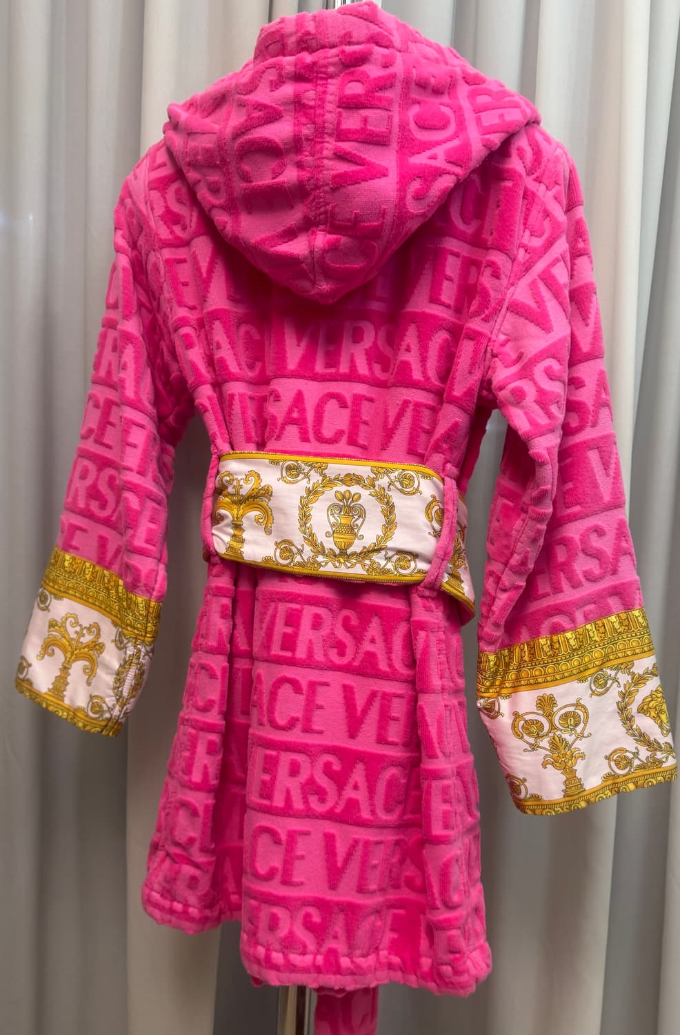 versace home bathrobe women short pink  상품이미지2