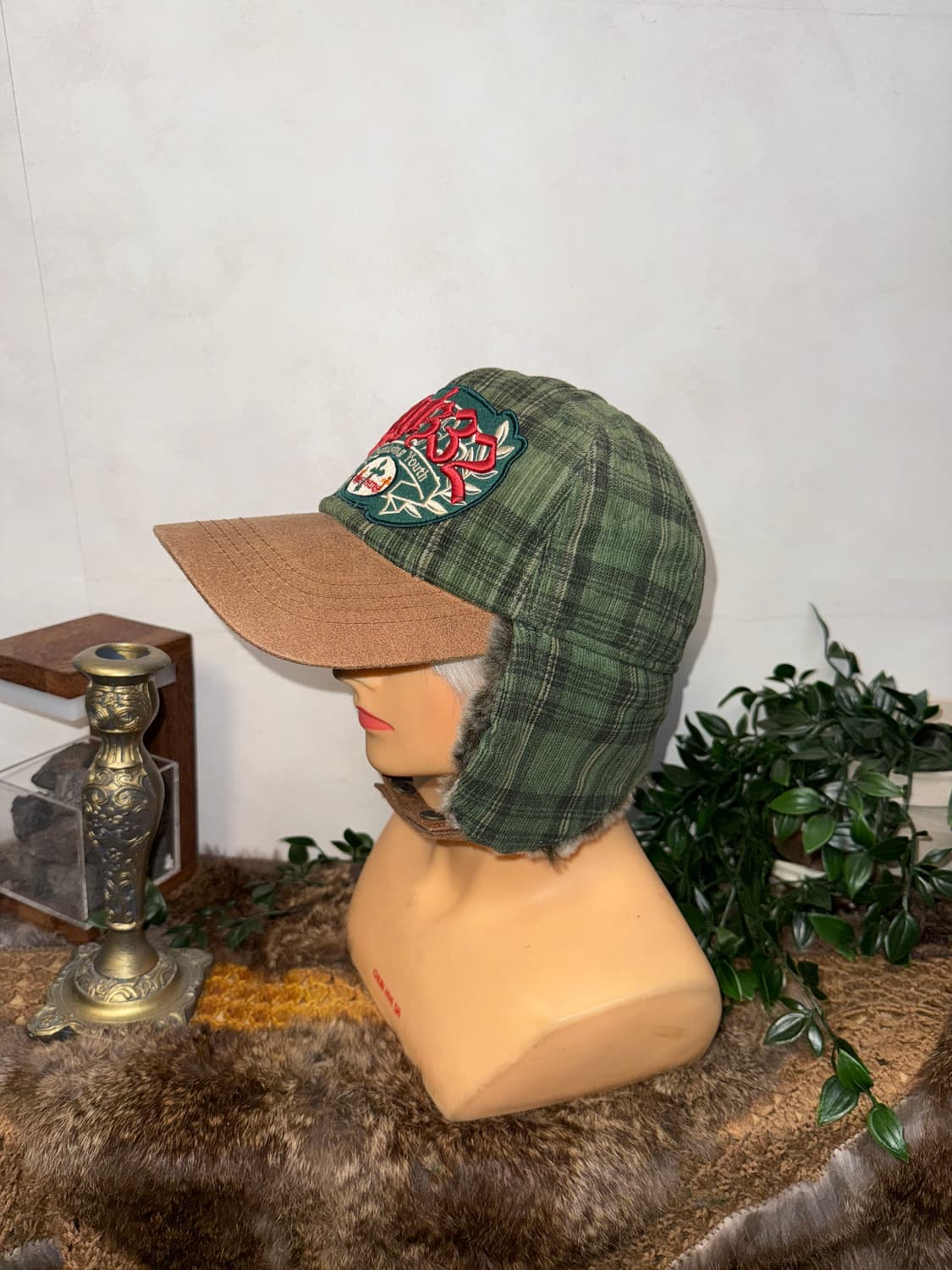 UGIZ khaki check corduroy trapper hat 상품이미지4