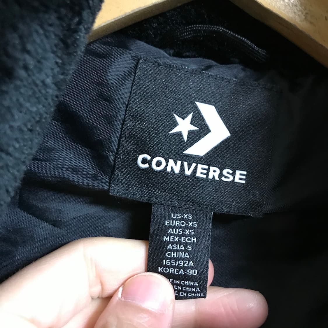 컨버스 23s 벨벳 후리스 투웨이 반누빔자켓점퍼 상품이미지5