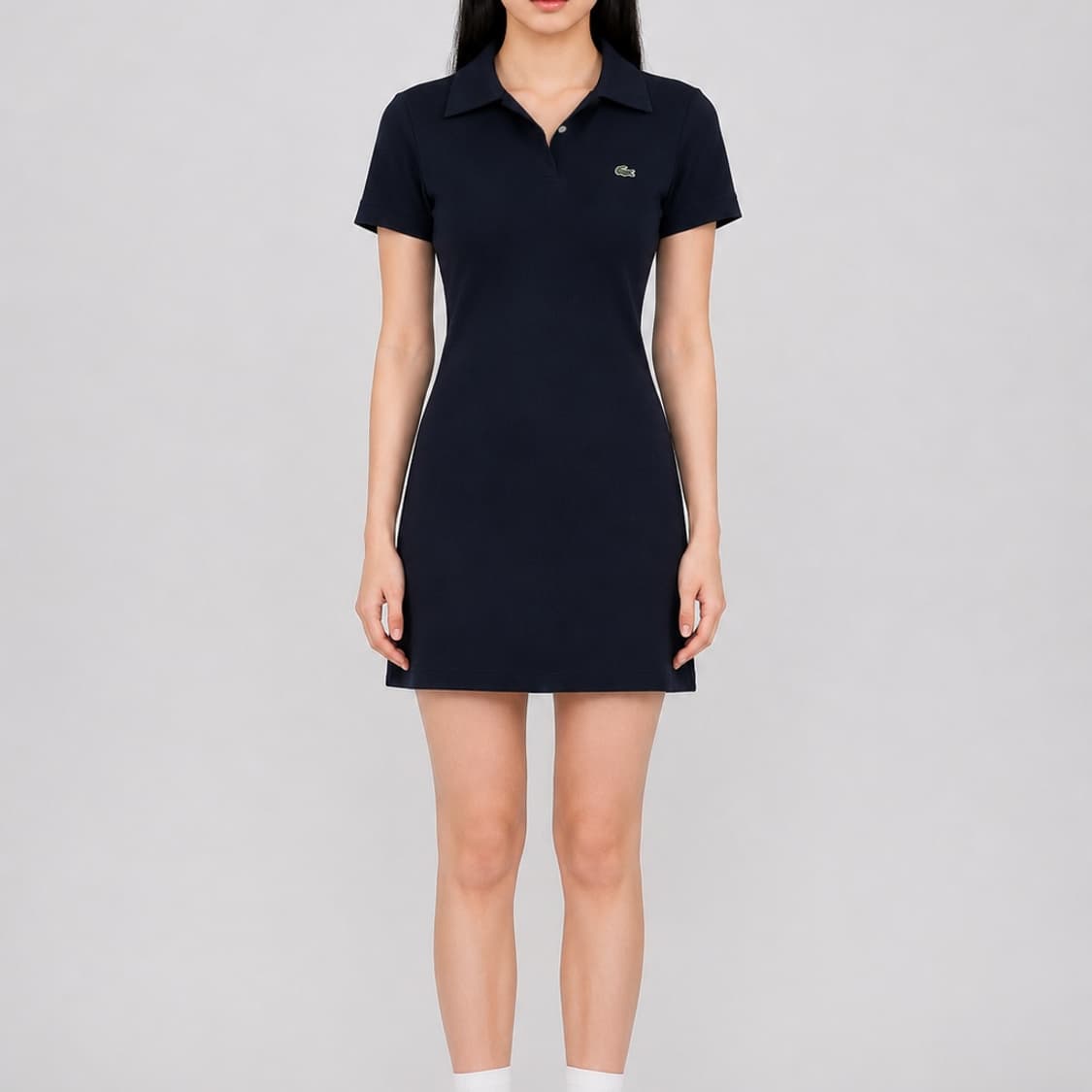 [55] Lacoste 라코스테 네이비 코튼 슬림핏 원피스 상품이미지3