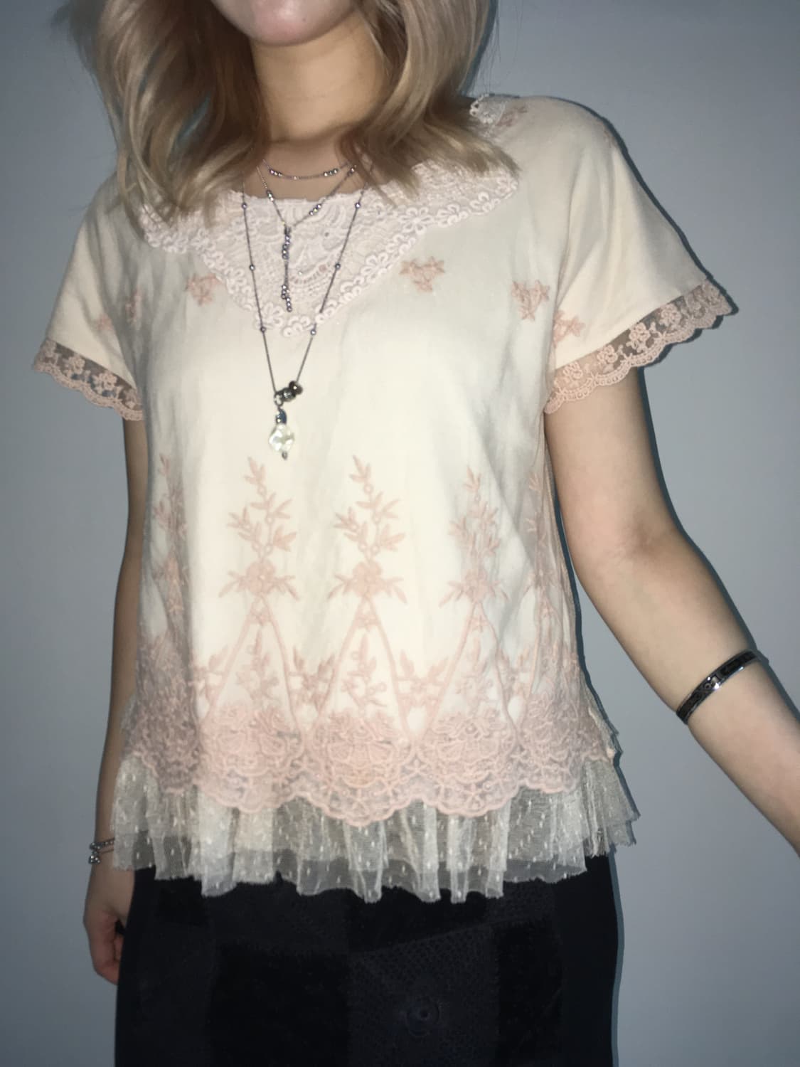 Axes femme romantic pink blouse 상품이미지3