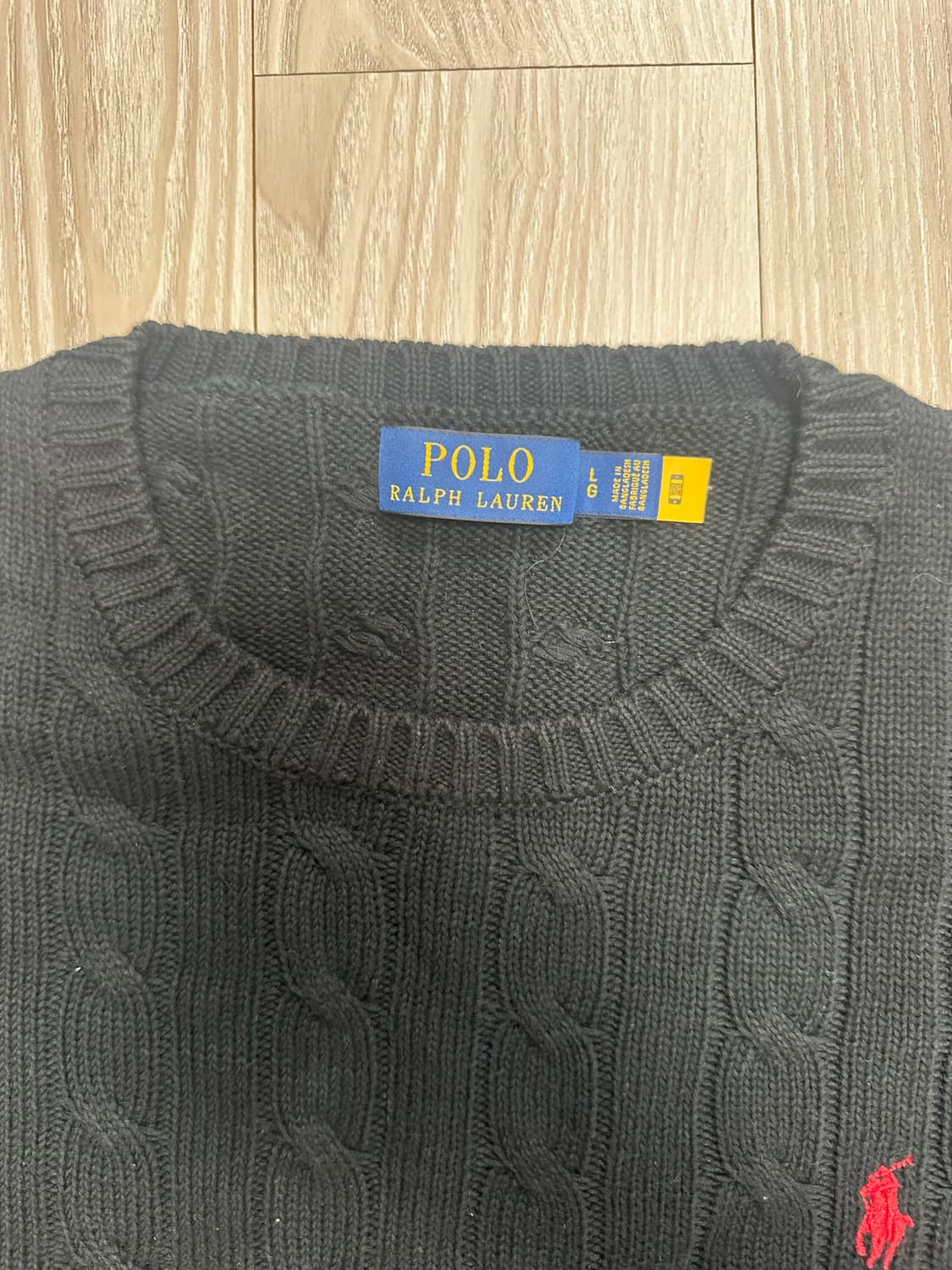 폴로 검정 니트 L 상품이미지2