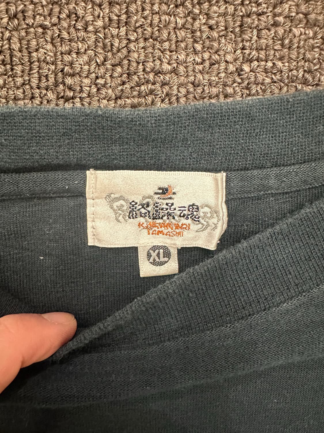 XL)카라쿠리 타마시 빈티지 오리엔탈 프린팅 포켓 반팔 상품이미지3