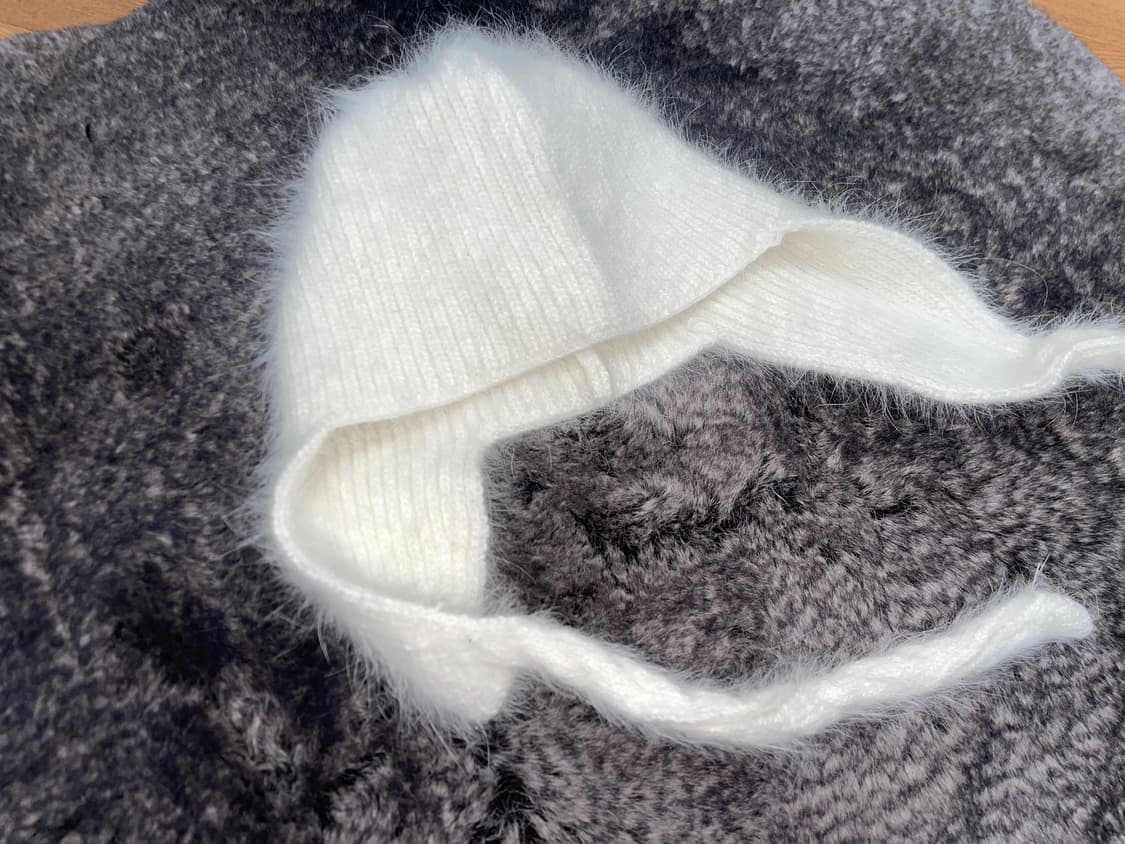 B3shop angora beanie wh 상품이미지3